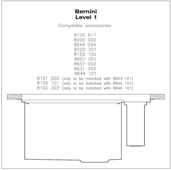 Sink Bernini 36″ x 21" – U/M - (USA)