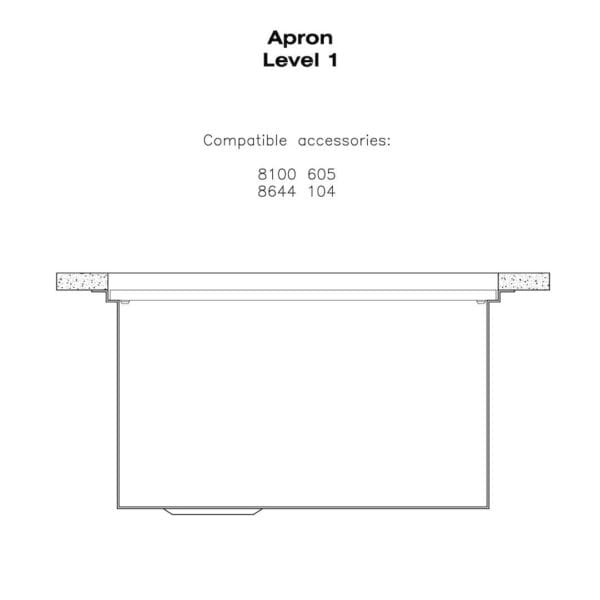 Sink Apron 30″ x 18" – U/M
