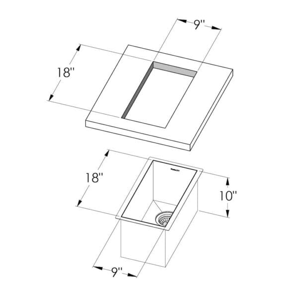Armored Sink 11” x 20" – U/M