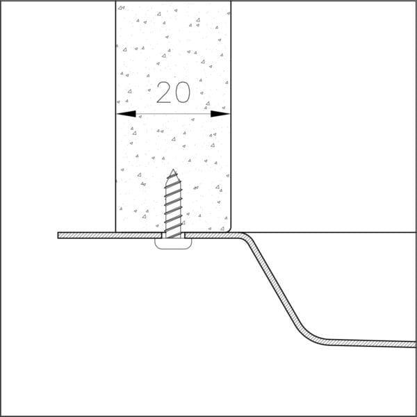 Sink Phantom Base 30″ x 18" (20mm thk)