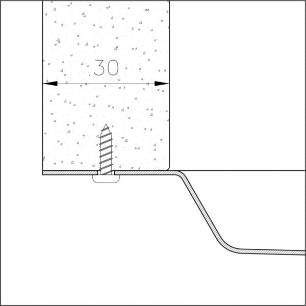 Sink Phantom Base 30″ x 18" (20mm thk)