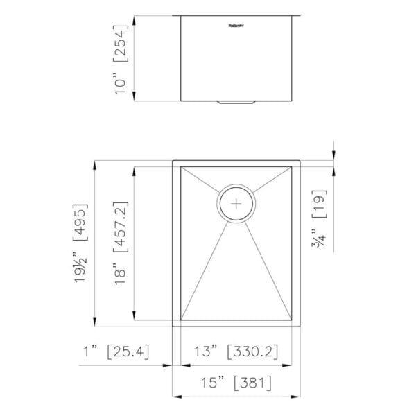 Armored Sink 15″ x 20" – U/M