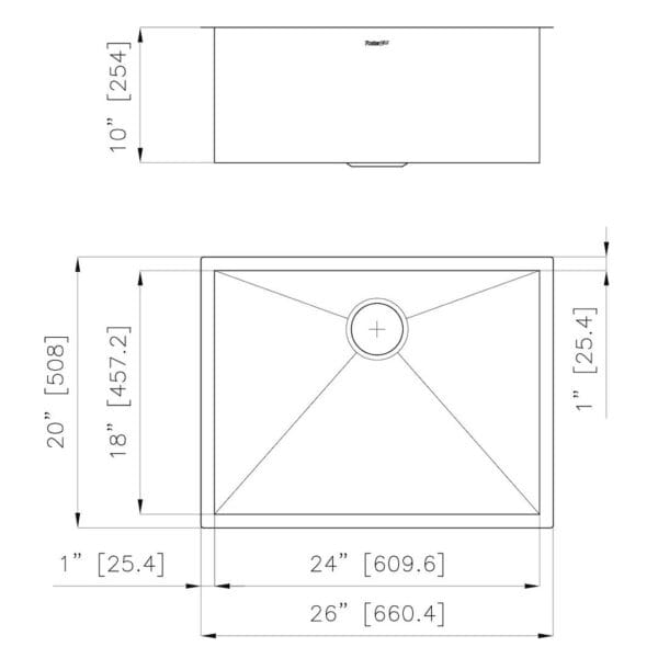 Armored Sink 26″ x 20" – U/M
