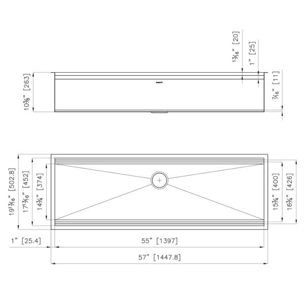 Sink Happy Hour 57″ x 20" – U/M