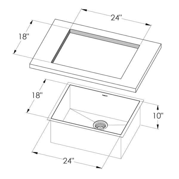 Armored Sink 26″ x 20" – U/M