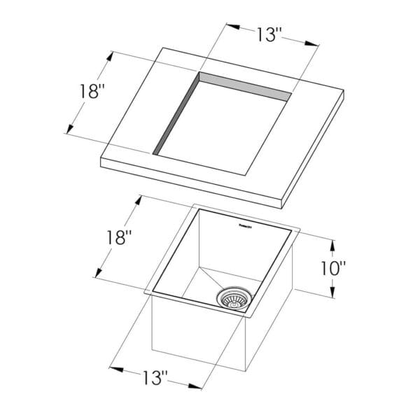 Armored Sink 15″ x 20" – U/M